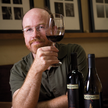 Matt Smith, owner and founder of Blacksmith Cellars at Pappo in Alameda, where his wine is served.